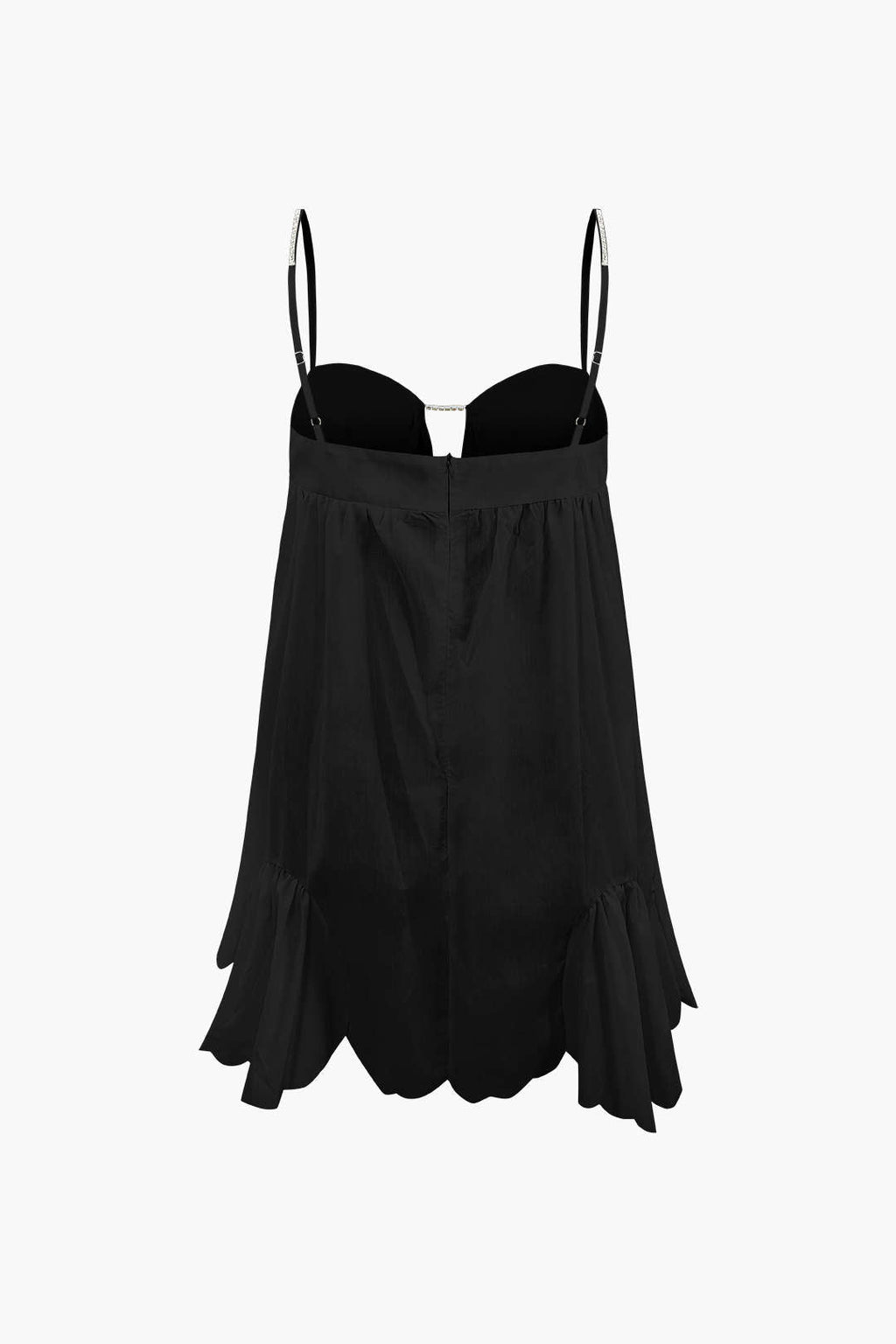 V-Yaka Taş Detaylı Mini Elbise