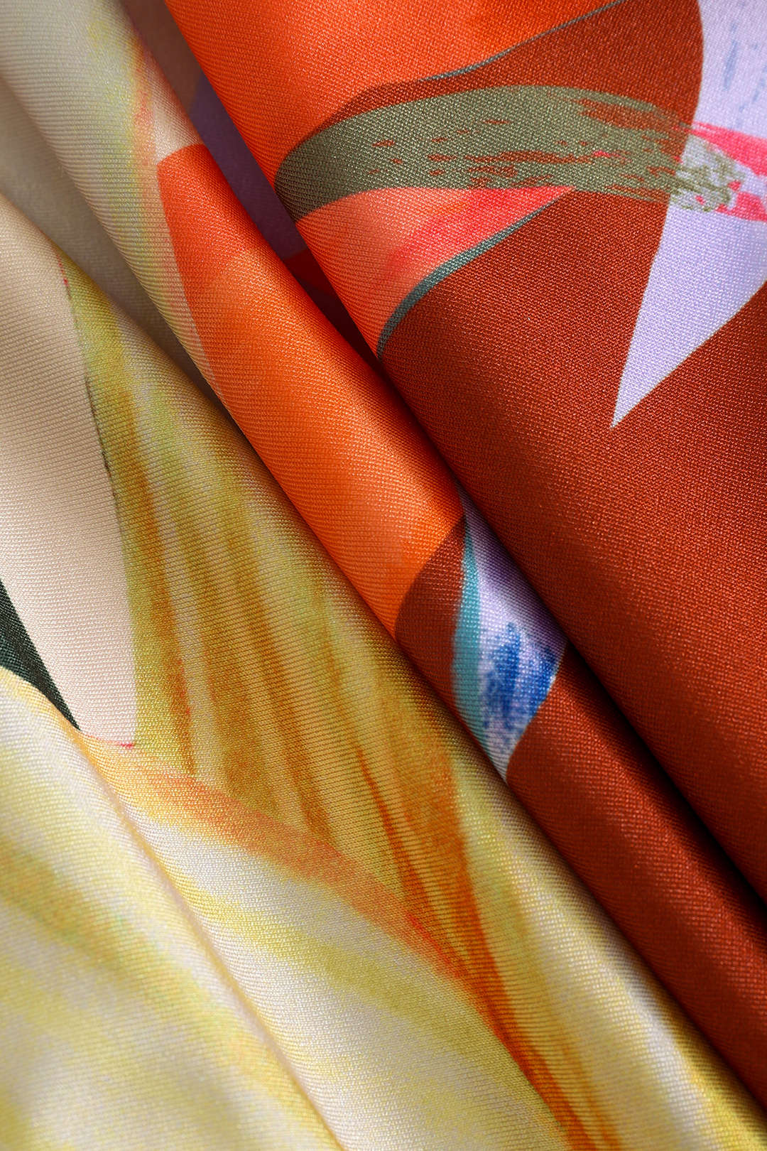 Yaprak Desenli Büzgülü Tek Omuzlu Sırt Dekolteli Karın Toparlayıcı Tek Parça Mayo