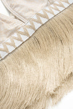 Desenli Tüy Detaylı İki Parça Bikini Takımı