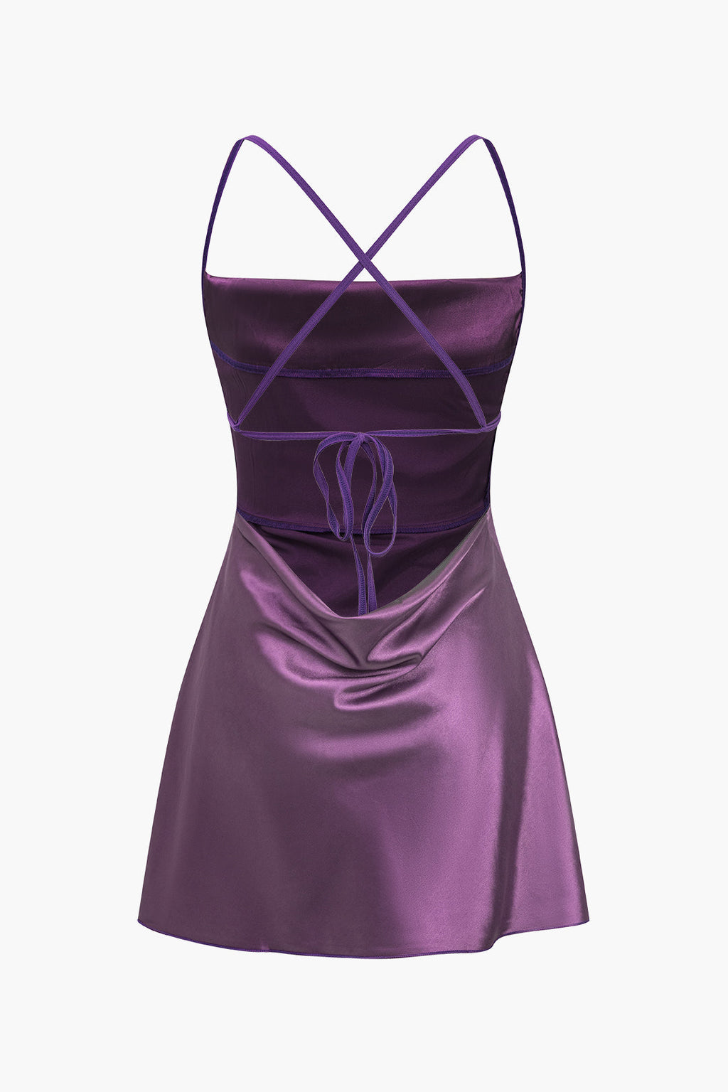 Düz Sırtı Bağlamalı Gece Elbisesi