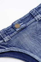 Kot Görünümlü Bağlamalı Bikini Takımı