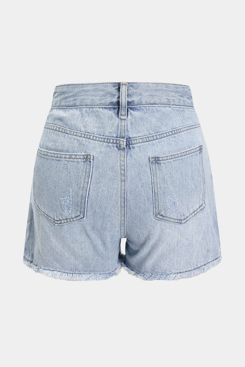 Denim Yüksek Bel Şort
