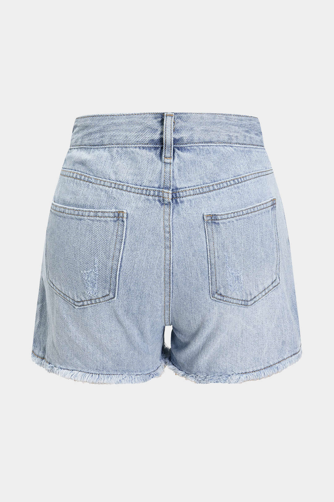 Denim Yüksek Bel Şort