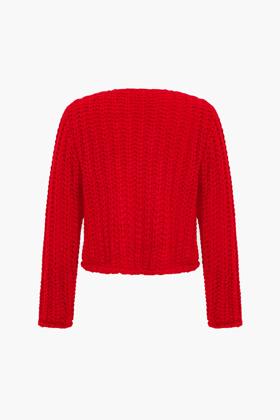 Örgü Düğmeli Cep Hırka