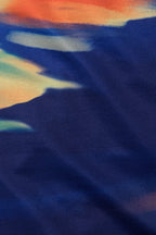 Çok Desenli Tek Omuzlu Kısa Üst ve Mayo Eteği Pareo Takım