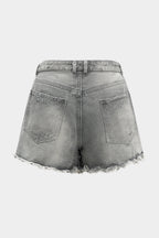 Denim Asimetrik Şort