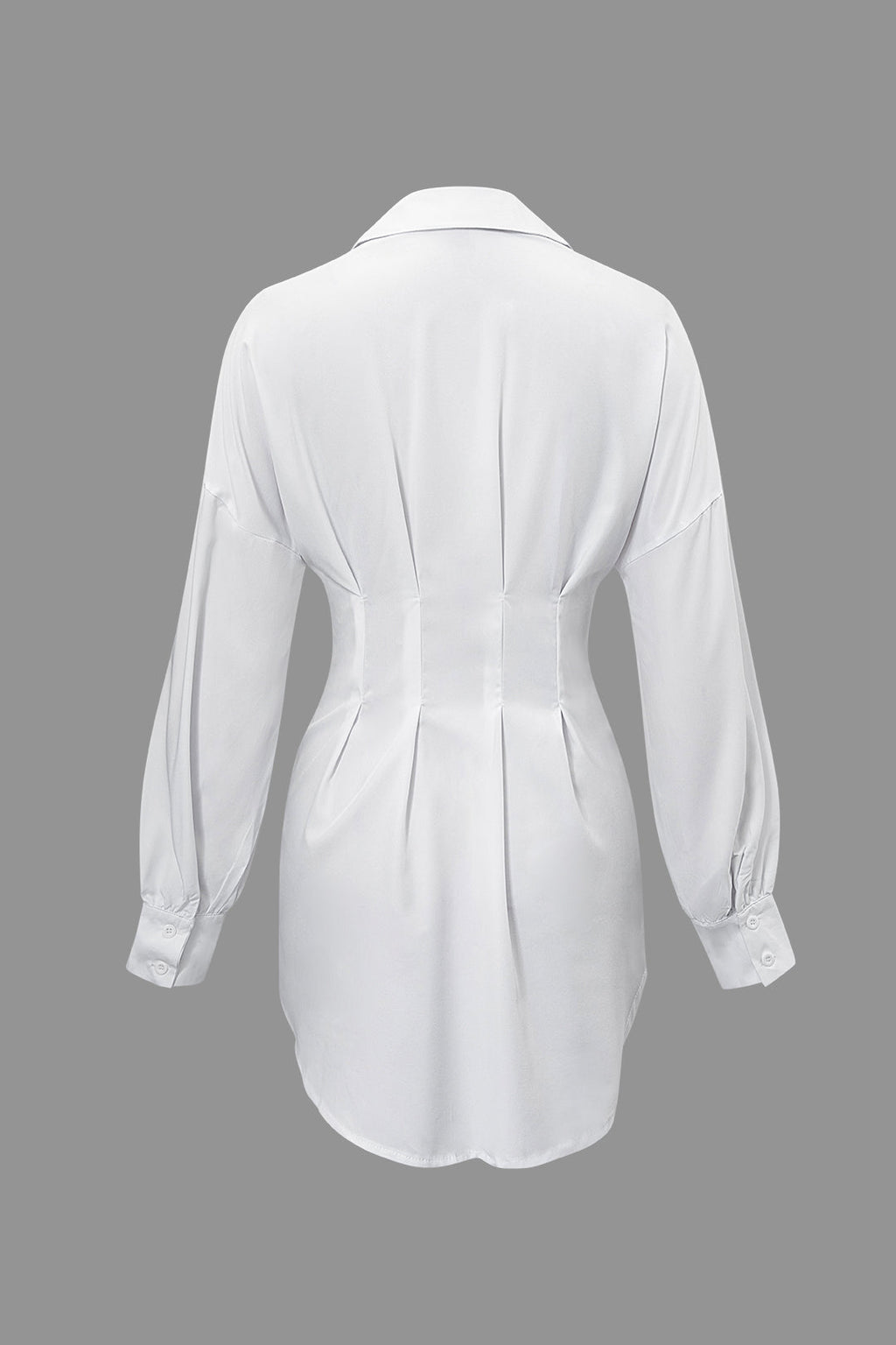 Katı Dantelli Uzun Kollu Mini Elbise