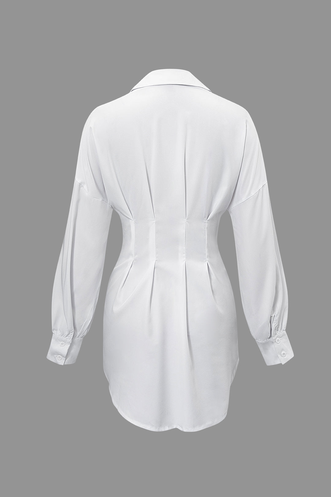 Katı Dantelli Uzun Kollu Mini Elbise