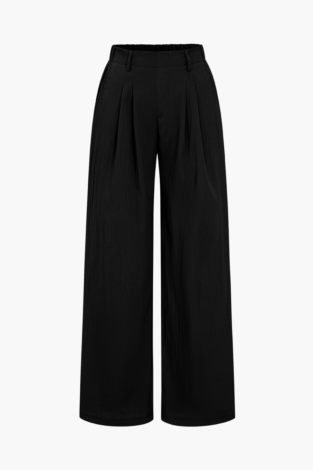 Basic Katı Dantelli Geniş Paça Pantolon