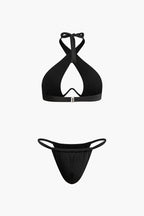 Çapraz Bağlamalı Halter Kesim Bikini Takımı