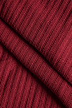 Düz Örgü Düğmeli Uzun Kollu maksiElbise