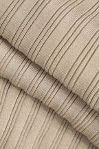 Renk Bloklu Desenli Örgü Düğmeli Metalik Cepli maksi Elbise