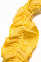 Patchwork Tek Omuz Karın Kontrolü Tek Parça Mayo