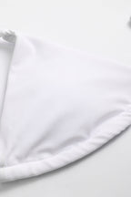 Metalik Dekorlu Büzgülü Bağlamalı Bikini Takımı