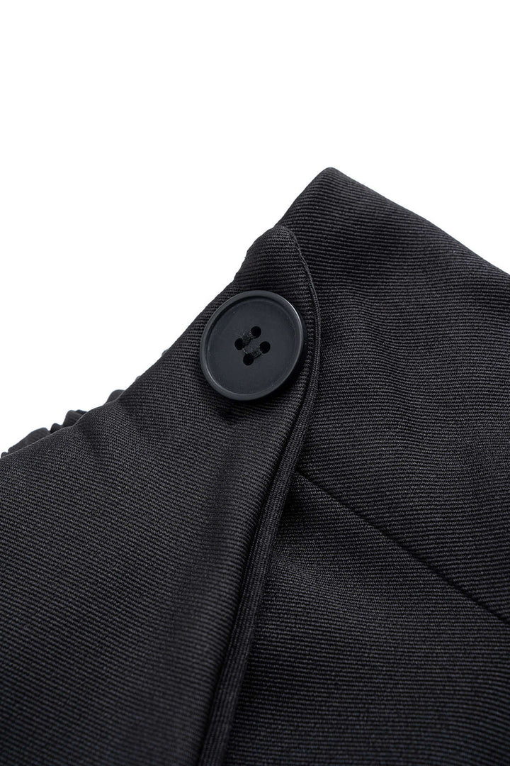 yüksek bel asimetrik pantolon