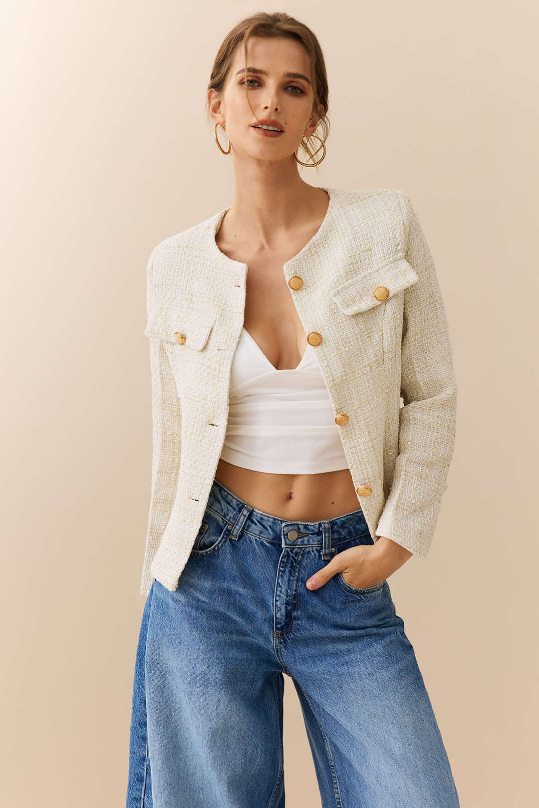 Düğmeli Blazer Ceket