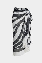 Karın Kontrolü Bağlamalı Halter Mayo ve Mayo Eteği Pareo Takım