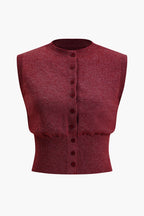 Düğmeli Kazak Tank Top