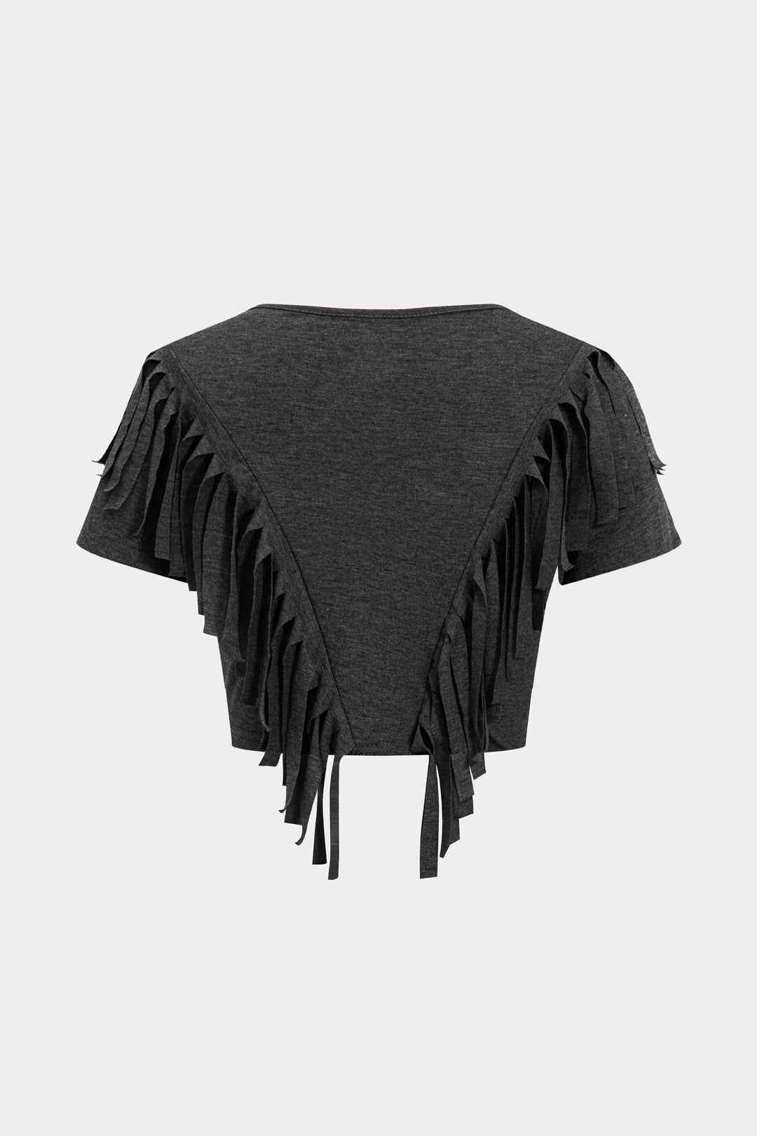 Püsküllü Kısa Kollu Üst ve Bol Paça Pantolon Takım