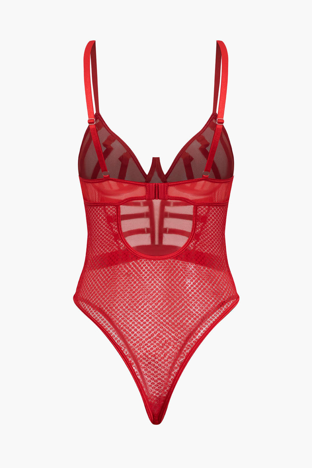 File Şeffaf Sırt Dekolteli Bustiyer Elbise İç Giyim Bodysuit