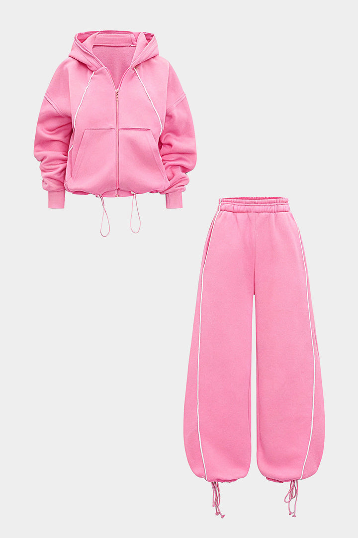 fermuarlı üst ve pantolon takım