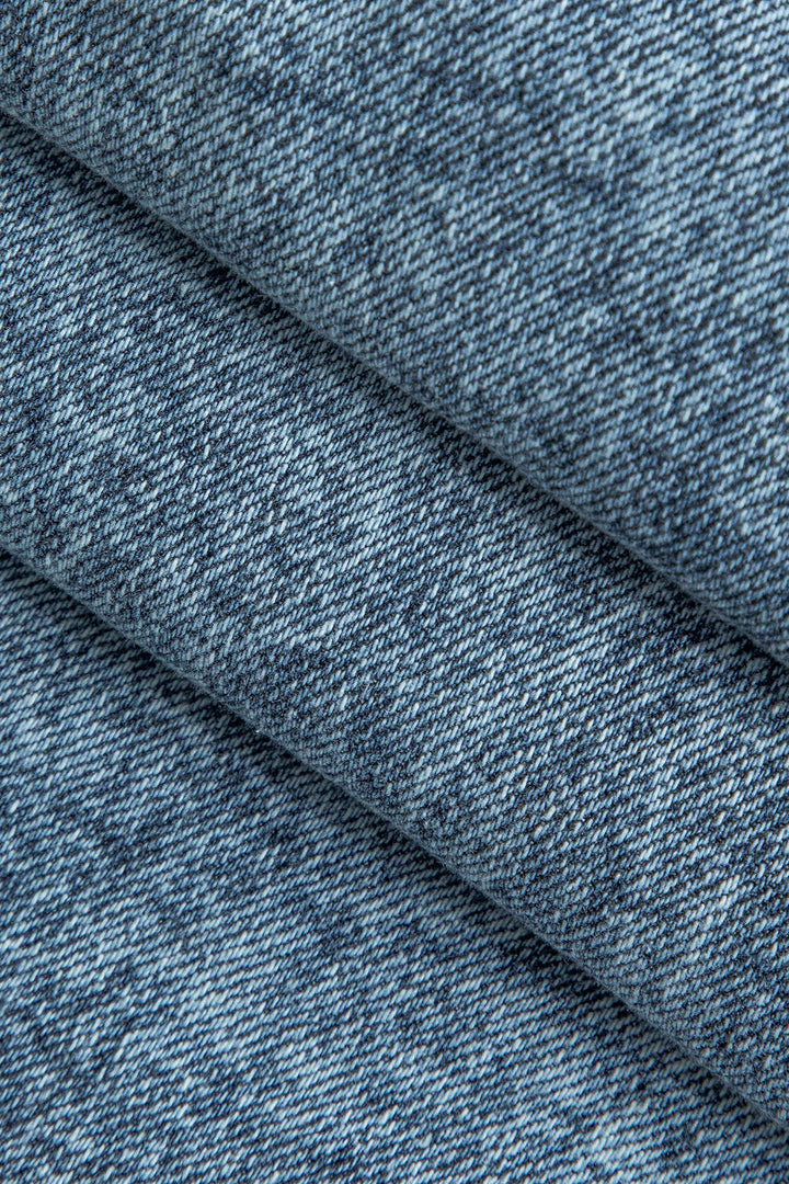 Denim Yırtmaçlı Fermuar Tank Mini Elbise