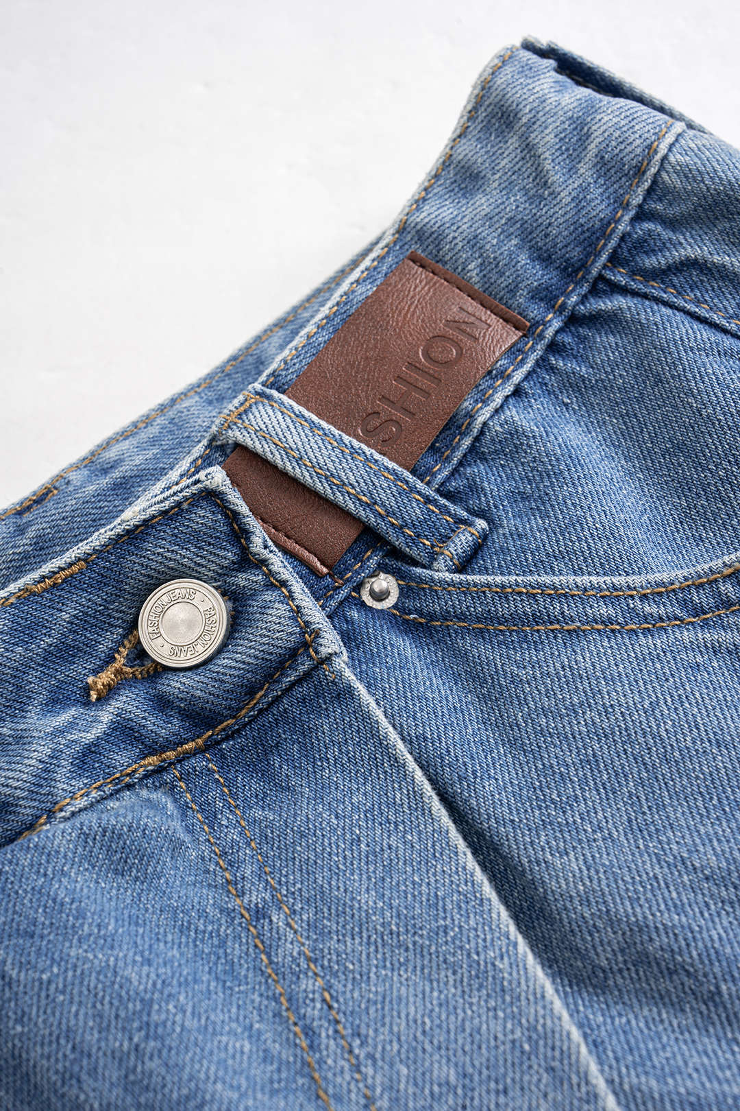 Denim Patchwork Yarım Şort