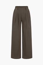 Basic Katı Dantelli Geniş Paça Pantolon