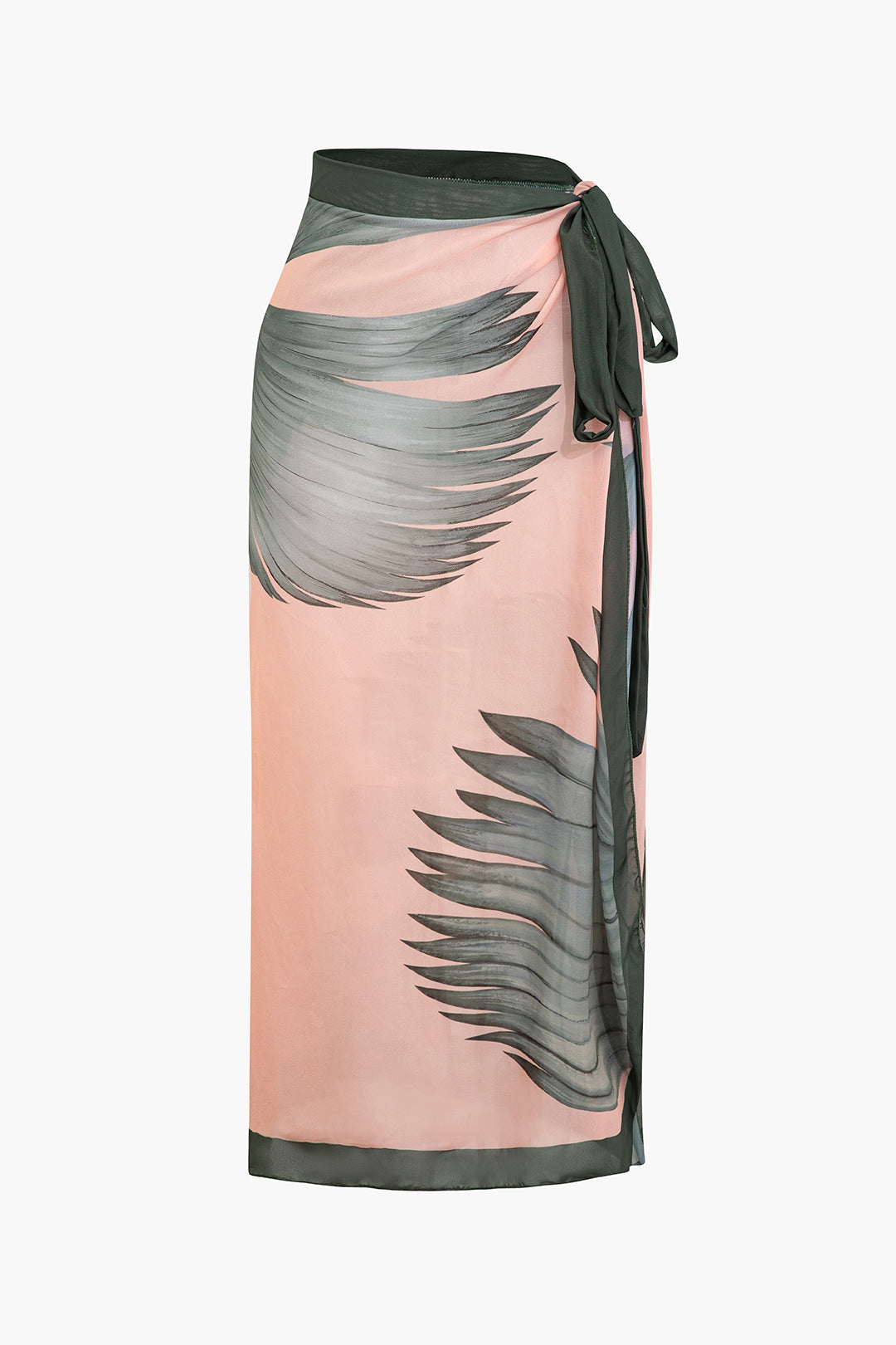 Tropikal Büzgülü Mayo Eteği Pareo