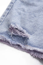 Denim Yüksek Bel Şort