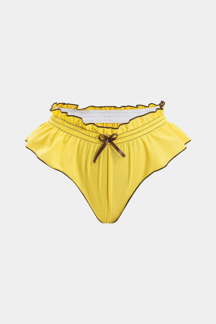 Fırfırlı Büzgülü Bikini Takımı