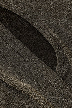 Simli Asimetrik Kesim Uzun Kollu maksi Elbise