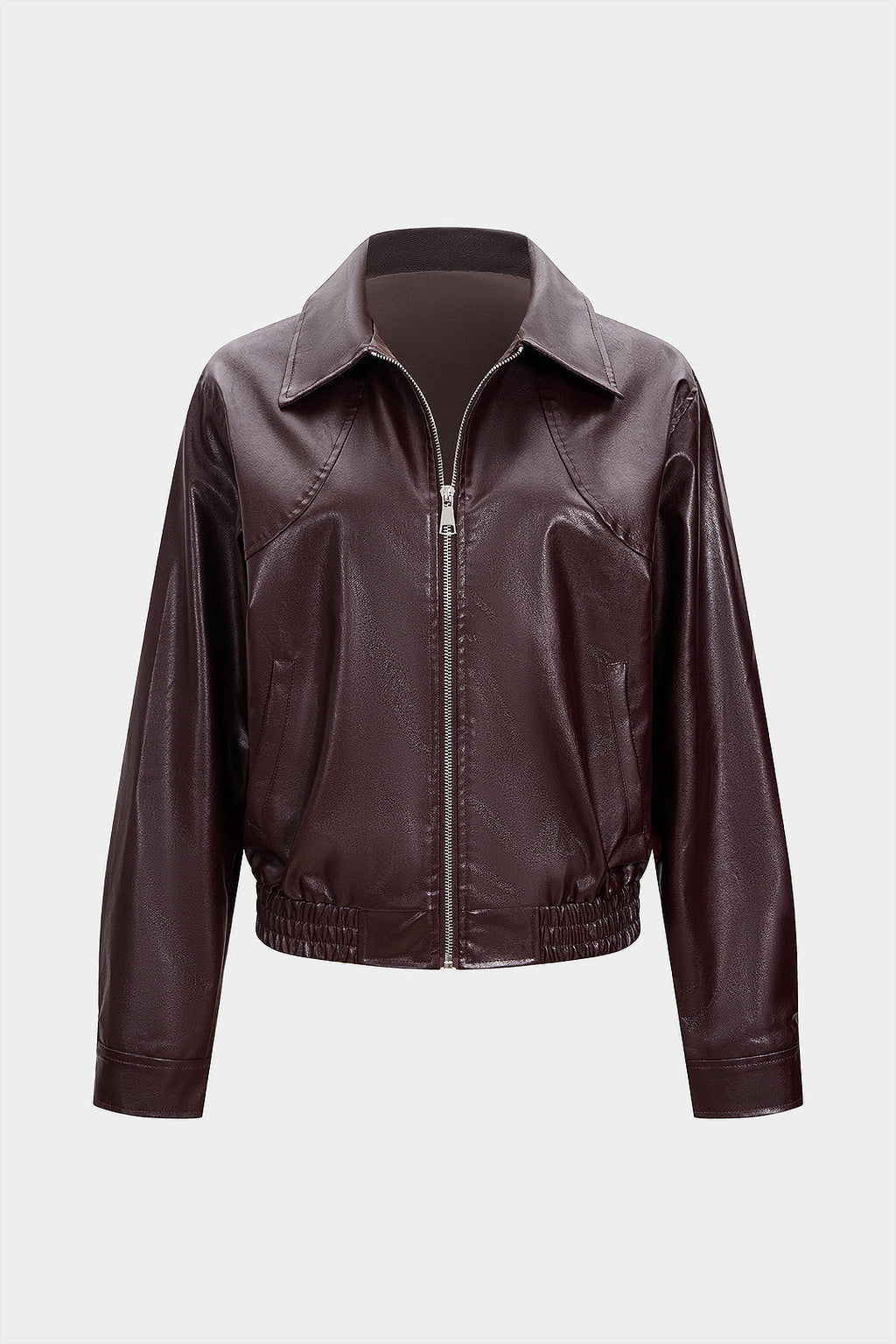 Suni Deri Zipper Ceket