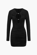 Taşlı Taşlı Mini Elbise