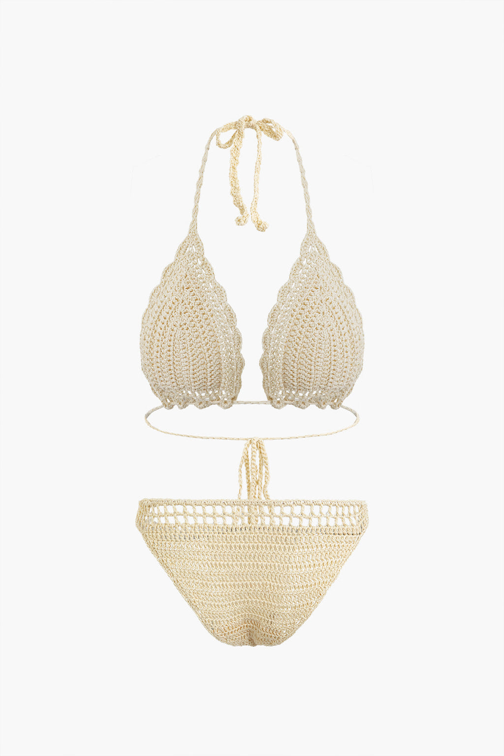 Halter Yaka Bikini ve Mayo Eteği Pareo Takımı