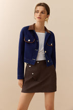 Denim Patchwork Ceket