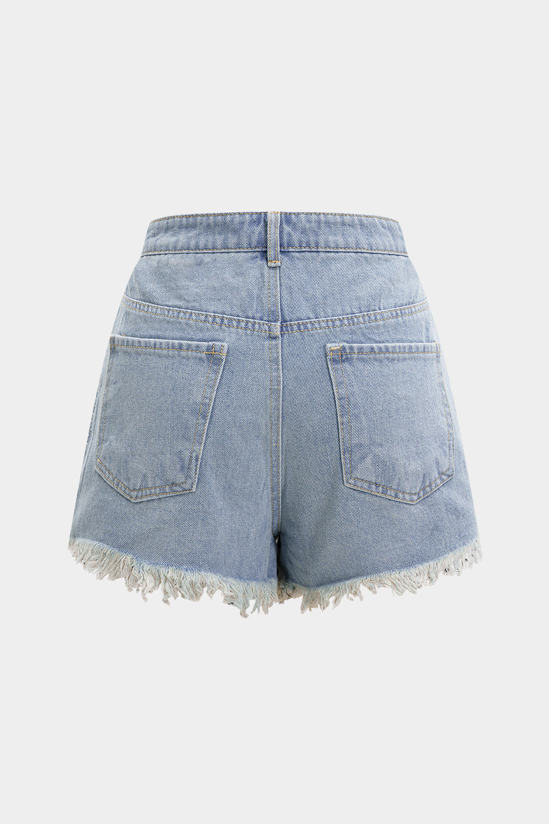 Denim Yüksek Bel Şort