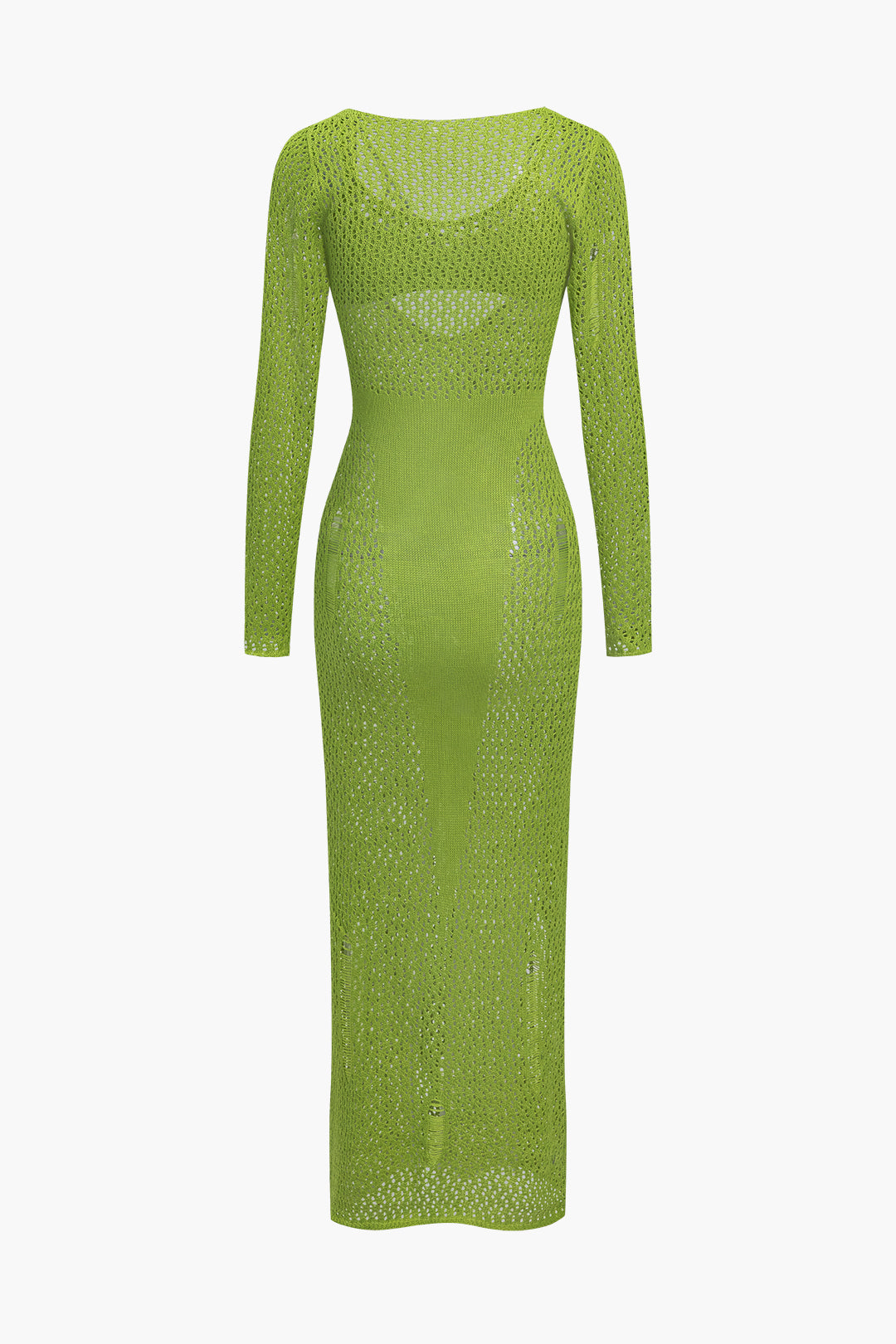 Sütyen Takımlı Uzun Kollu Örgü maksi Elbise