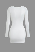 Katı Dantelli İpli Mini Elbise