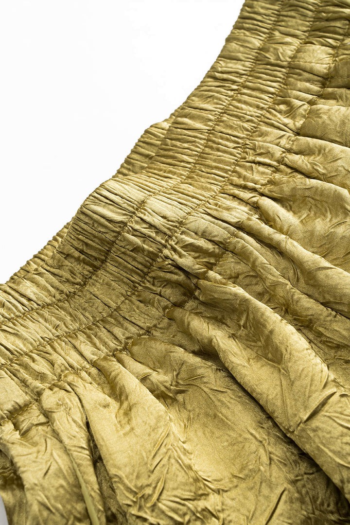 Düz Büzgülü Şort