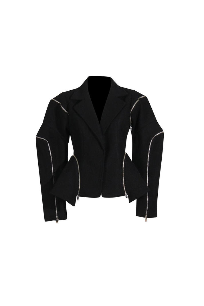 Lively Fermuarlı Blazer Ceket