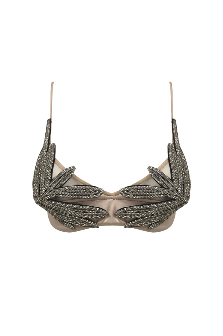 Lara Taşlı Yaprak Süslemeli Bralet
