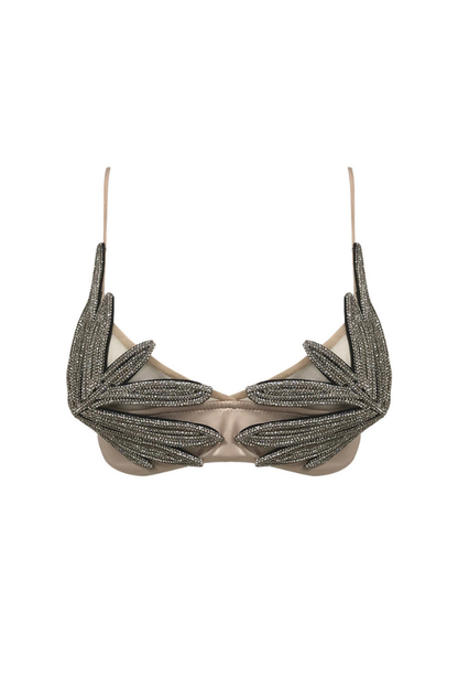 Lara Taşlı Yaprak Süslemeli Bralet