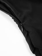 Yarı Transparan Kat Kat Fırfırlı Fermuarlı Uzun Elbise