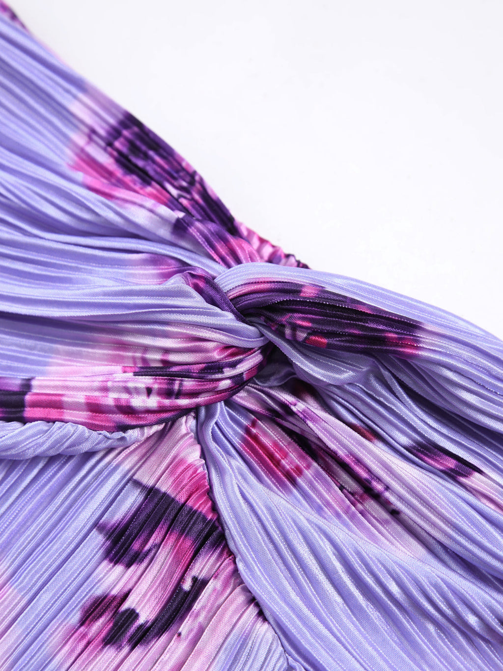 Çiçek Desenli Pliseli Büzgülü Straplez Uzun Elbise