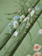 Çiçekli Şifon Midi Elbise