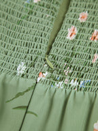 Çiçekli Şifon Midi Elbise