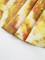 Tropikal Desenli Mini Elbise