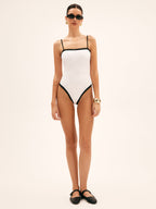 Kontrast Detaylı Basic Tek Parça Mayo