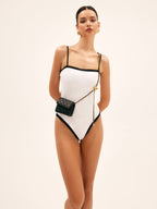 Kontrast Detaylı Basic Tek Parça Mayo